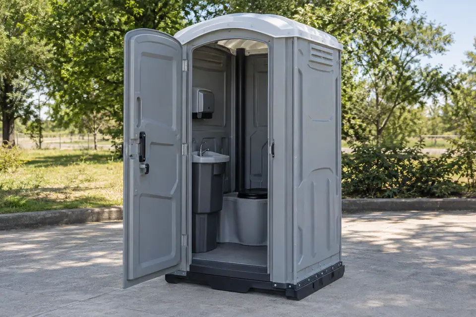 Deluxe porta potty rentals equipment option